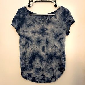 Blue American Eagle Tie Dye T-shirt